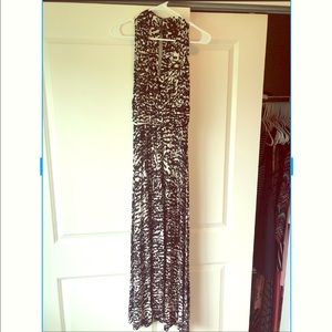 Black, Navy, and White patterned Maxi